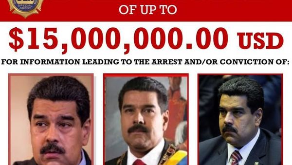 DEA 'Wanted' poster of Venezuelan President Nicolas Maduro DEA 'Wanted' poster of Venezuelan President Nicolas Maduro - Sputnik International