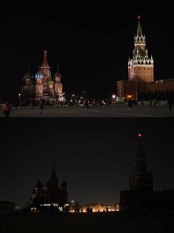 Red Square in Moscow after turning off lights in solidarity with the Earth Hour campaign - Sputnik International