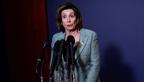House Speaker Nancy Pelosi (D-CA) speaks to reporters following a national security briefing for members of the House of Representatives about how Russia has been using social media to stoke racial and social differences ahead of this year's general election, on Capitol Hill in Washington, U.S., March 10, 2020 - Sputnik International