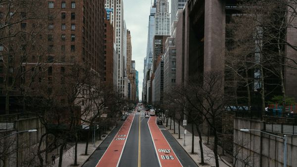  Empty street in downtown New York - Sputnik International