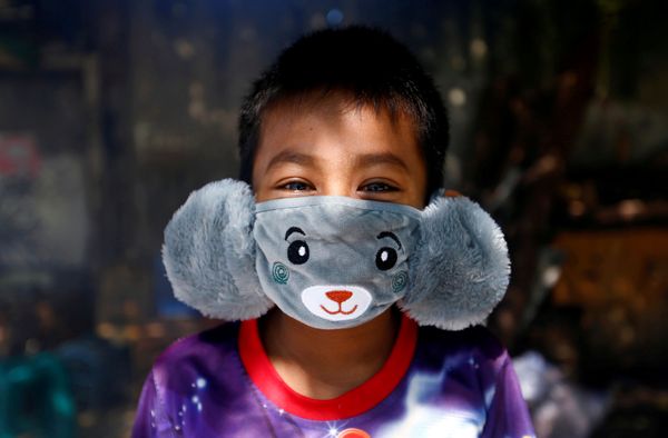 Panji, 8, wears an animal-shaped face mask amid the spread of coronavirus disease (COVID-19) in Jakarta, Indonesia, April 2, 2020 Panji, 8, wears an animal-shaped face mask amid the spread of coronavirus disease (COVID-19) in Jakarta, Indonesia, April 2, 2020 - Sputnik International
