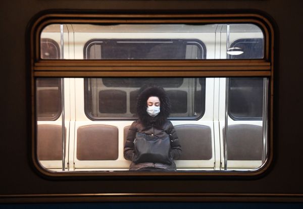 A young woman riding a train in Moscow metro. A young woman riding a train in Moscow metro. - Sputnik International