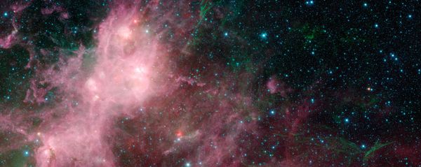 This image made available by NASA shows infrared data from the Spitzer Space Telescope and Wide-field Infrared Survey Explorer (WISE) in an area known as the W3 and W5 star-forming regions within the Milky Way Galaxy This image made available by NASA shows infrared data from the Spitzer Space Telescope and Wide-field Infrared Survey Explorer (WISE) in an area known as the W3 and W5 star-forming regions within the Milky Way Galaxy - Sputnik International