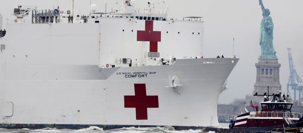 The USNS Comfort passes the Statue of Liberty as it enters New York Harbor during the outbreak of the coronavirus disease (COVID-19) in New York City, U.S., March 30, 2020 The USNS Comfort passes the Statue of Liberty as it enters New York Harbor during the outbreak of the coronavirus disease (COVID-19) in New York City, U.S., March 30, 2020 - Sputnik International