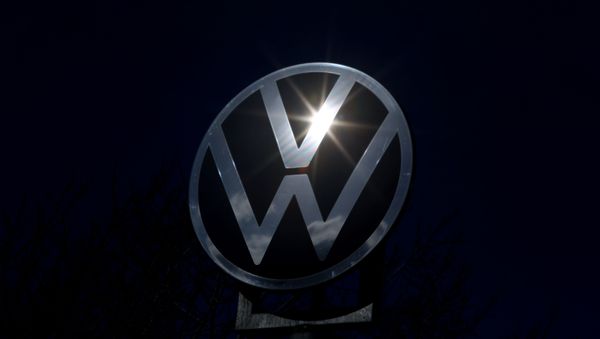 The logo of German car maker Volkswagen in Wolfsburg - Sputnik International