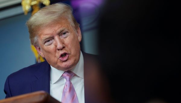 U.S. President Donald Trump answers a question during the daily coronavirus task force briefing at the White House in Washington, U.S., April 4, 2020 - Sputnik International