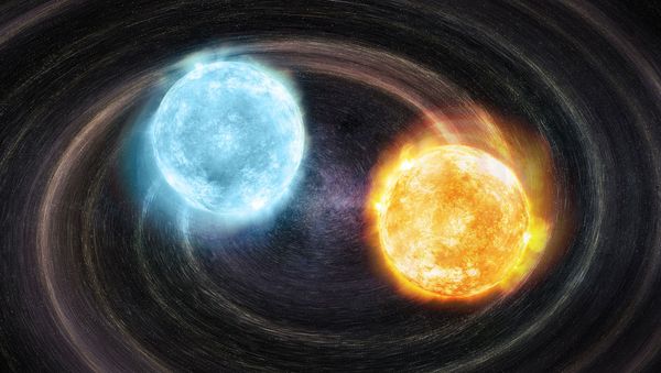 An artist's visualization of the first confirmed double helium-core white dwarf gravitational source. - Sputnik International
