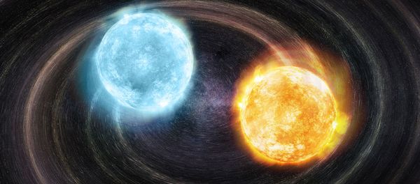 An artist's visualization of the first confirmed double helium-core white dwarf gravitational source. An artist's visualization of the first confirmed double helium-core white dwarf gravitational source. - Sputnik International
