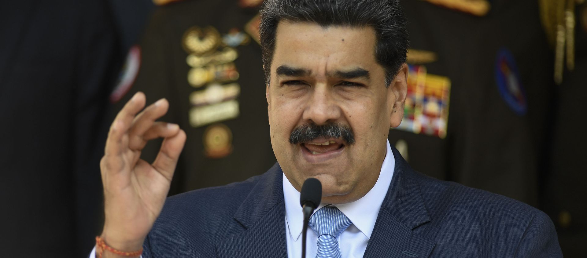 Venezuelan President Nicolas Maduro gives a press conference at the Miraflores Presidential Palace in Caracas, Venezuela, Thursday, March 12, 2020. Venezuelan President Nicolas Maduro gives a press conference at the Miraflores Presidential Palace in Caracas, Venezuela, Thursday, March 12, 2020. - Sputnik International, 1920, 27.03.2021