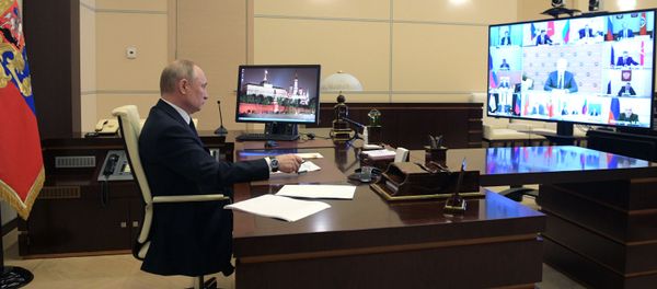 President of the Russian Federation V. Putin held a meeting with the heads of the constituent entities of the Russian Federation by videoconference - Sputnik International