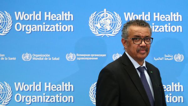 FILE PHOTO: Director-General of the WHO Tedros Adhanom Ghebreyesus, attends a news conference on the coronavirus (COVID-2019) in Geneva, Switzerland February 24, 2020. REUTERS/Denis Balibouse/File Photo FILE PHOTO: Director-General of the WHO Tedros Adhanom Ghebreyesus, attends a news conference on the coronavirus (COVID-2019) in Geneva, Switzerland February 24, 2020. REUTERS/Denis Balibouse/File Photo - Sputnik International