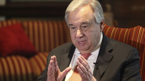 U.N. Secretary General Antonio Guterres speaks to The Associated Press in Lahore, Pakistan, Tuesday, Feb. 18, 2020. - Sputnik International