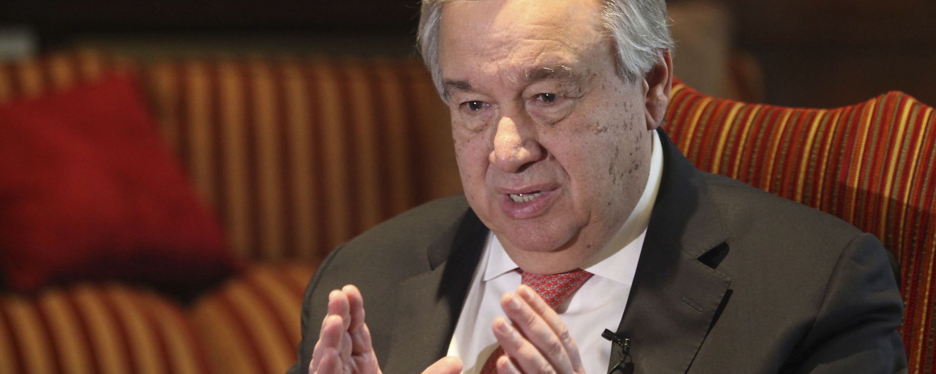 U.N. Secretary General Antonio Guterres speaks to The Associated Press in Lahore, Pakistan, Tuesday, Feb. 18, 2020. U.N. Secretary General Antonio Guterres speaks to The Associated Press in Lahore, Pakistan, Tuesday, Feb. 18, 2020. - Sputnik International, 1920, 23.09.2022