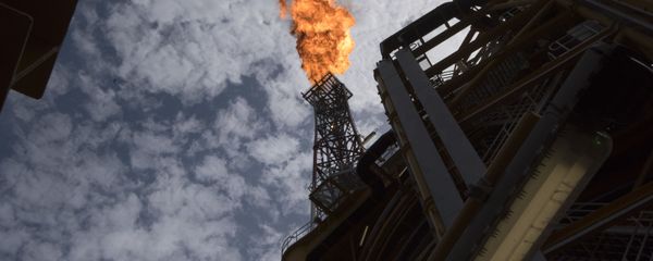 A view of the flare of the Kaombo Norte, an oil tanker converted into a FPSO vessel (Floating Production Storage and Offloading), owned by the French Total oil company, on November 8, 2018, about 250km off the coast of Angola in the Atlantic Ocean. A view of the flare of the Kaombo Norte, an oil tanker converted into a FPSO vessel (Floating Production Storage and Offloading), owned by the French Total oil company, on November 8, 2018, about 250km off the coast of Angola in the Atlantic Ocean. - Sputnik International