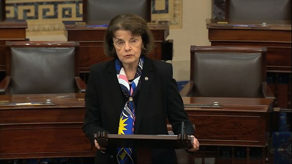In this image from video, Sen. Dianne Feinstein, D-Calif., speaks on the Senate floor about the impeachment trial against President Donald Trump at the U.S. Capitol in Washington, Tuesday, Feb. 4, 2020. - Sputnik International