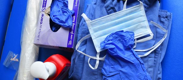 Level 1 Personal Protective Equipment (PPE) is seen at the Hospital for Tropical Diseases, as the number of coronavirus disease (COVID-19) cases grow around the world, in London, Britain April 1, 2020. Picture taken April 1, 2020.  - Sputnik International
