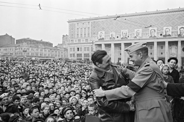 During a meeting with American allies in central Moscow on 9 May 1945 - Sputnik International