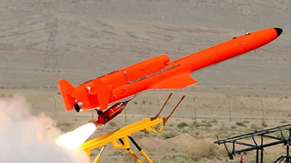 The Iranian jet powered drone Karrar launched by Rocket Assist Take-Off (RATO) booster, acceleratingh the vehicle from a stationary ground launcher. Karrar can also be launched from an aerial platform. - Sputnik International