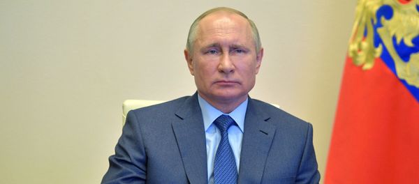 Russian President Vladimir Putin speaking to government officials regarding the state's efforts to battle the novel coronavirus. April 20, 2020. - Sputnik International