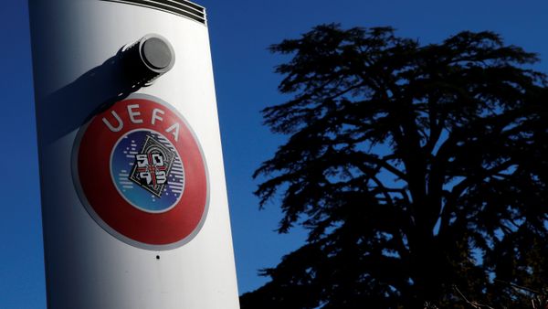 A logo is pictured outside the UEFA in Nyon, Switzerland, February 28, 2020 - Sputnik International
