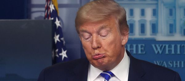 U.S. President Donald Trump reacts as he leads the daily coronavirus disease outbreak task force briefing at the White House in Washington - Sputnik International