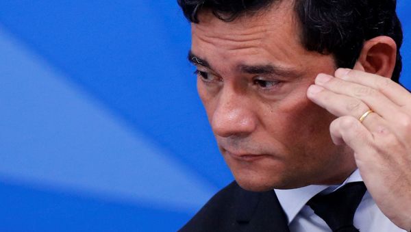 Brazil's Justice Minister Sergio Moro attends a news conference, amid the coronavirus disease (COVID-19) outbreak in Brasilia, Brazil April 13, 2020 - Sputnik International