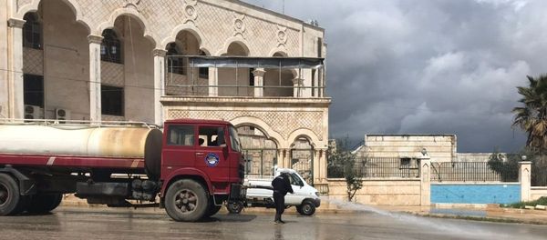 Disinfection in Latakia, Syria - Sputnik International