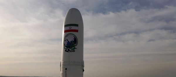 A first military satellite named Noor is seen to be launched into orbit by Iran's Revolutionary Guards Corps, in Semnan, Iran April 22, 2020 A first military satellite named Noor is seen to be launched into orbit by Iran's Revolutionary Guards Corps, in Semnan, Iran April 22, 2020 - Sputnik International