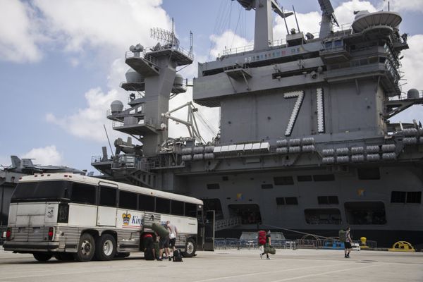 COVID-19-Stricken USS Roosevelt Conducts Simulation Ahead of Delayed Deployment COVID-19-Stricken USS Roosevelt Conducts Simulation Ahead of Delayed Deployment - Sputnik International