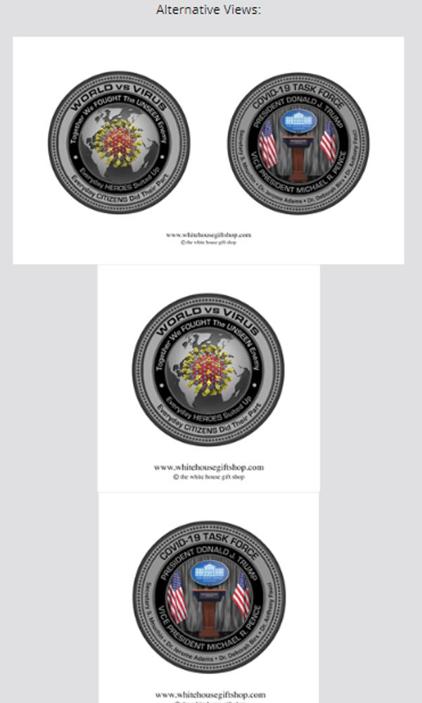 ‘World vs. Virus’: White House Gift Shop Unveils COVID-19 Task Force Commemorative Coins ‘World vs. Virus’: White House Gift Shop Unveils COVID-19 Task Force Commemorative Coins - Sputnik International