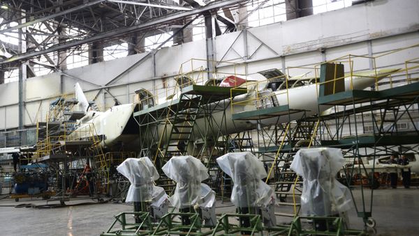 Construction of a long-range supersonic missile bomber Tu-22M3 at the Kazan Aircraft Plant Construction of a long-range supersonic missile bomber Tu-22M3 at the Kazan Aircraft Plant - Sputnik International
