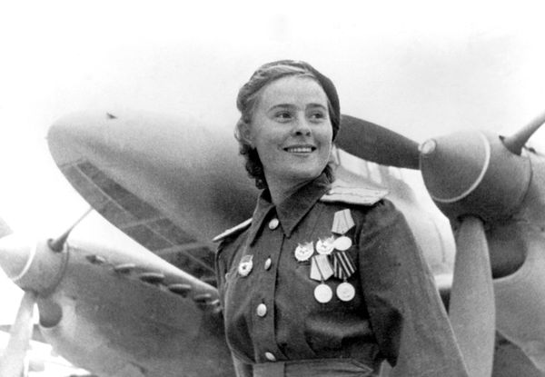 Maria Dolina, Hero of the Soviet Union, deputy squadron commander of the 125th Borisov Guards Bomber Regiment on 13 July 1944 Maria Dolina, Hero of the Soviet Union, deputy squadron commander of the 125th Borisov Guards Bomber Regiment on 13 July 1944 - Sputnik International