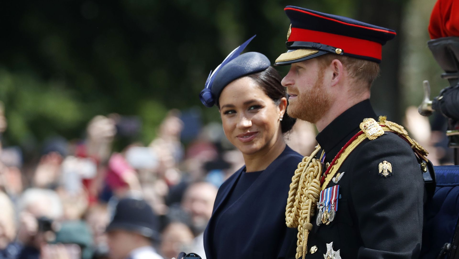 FILE - In this Saturday, June 8, 2019 file photo, Britain's Meghan, the Duchess of Sussex and Prince Harry ride in a carriage to attend the annual Trooping the Colour Ceremony in London FILE - In this Saturday, June 8, 2019 file photo, Britain's Meghan, the Duchess of Sussex and Prince Harry ride in a carriage to attend the annual Trooping the Colour Ceremony in London - Sputnik International, 1920, 06.04.2021