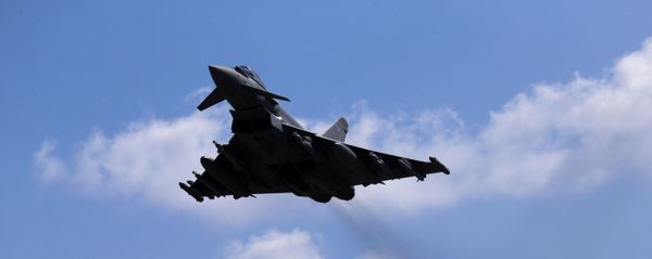 In this Thursday, Sept. 22, 2016 photo, a Typhoon aircraft takes off from RAF, Akrotiri, British air forces for a mission in Iraq. In this Thursday, Sept. 22, 2016 photo, a Typhoon aircraft takes off from RAF, Akrotiri, British air forces for a mission in Iraq. - Sputnik International