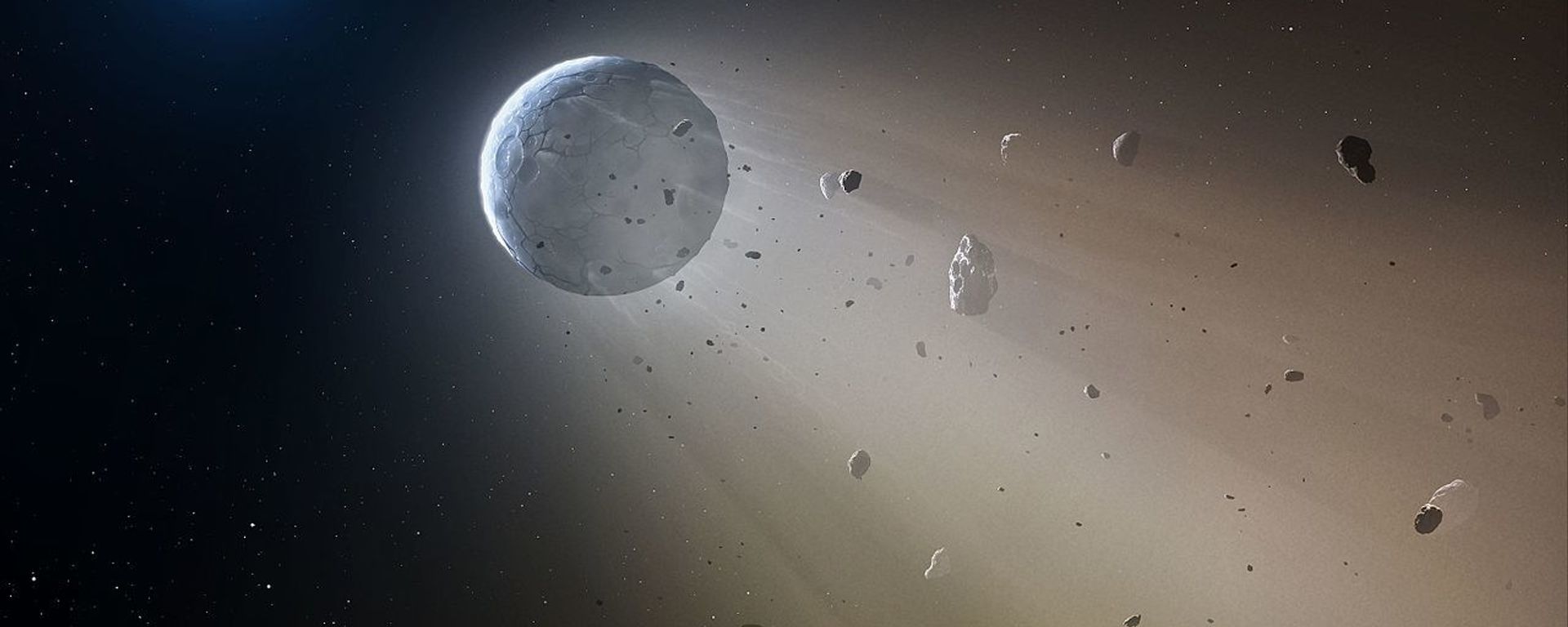 Artist's impression of a white dwarf devouring a minor planet Artist's impression of a white dwarf devouring a minor planet - Sputnik International, 1920, 12.02.2022