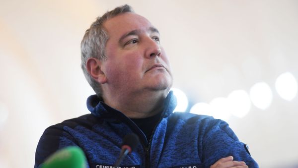 Head of Roscosmos Dmitry Rogozin during a press conference at Vostochniy cosmodrom in Amur oblast - Sputnik International