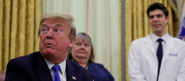 U.S. President Donald Trump speaks during an event in honor of National Nurses Day in the Oval Office at the White House in Washington, U.S., May 6, 2020 - Sputnik International