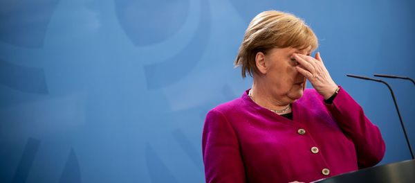 German Chancellor Angela Merkel gives a media statement after a video conference of EU leaders on the spread of the new coronavirus disease (COVID-19) in Berlin, Germany, April 23, 2020 German Chancellor Angela Merkel gives a media statement after a video conference of EU leaders on the spread of the new coronavirus disease (COVID-19) in Berlin, Germany, April 23, 2020 - Sputnik International