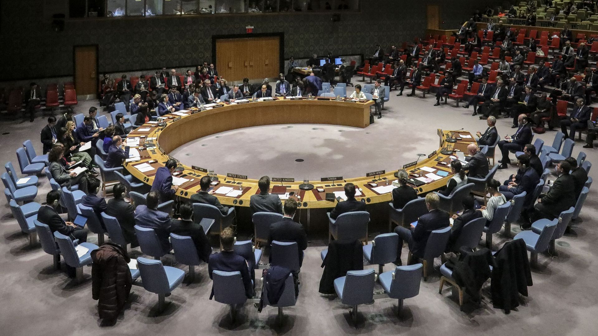 Members of the United Nations Security Council, with visiting German Foreign Minister Heiko Maas, convene a meeting on the nuclear non-proliferation treaty, Wednesday, Feb. 26, 2020, at U.N. headquarters Members of the United Nations Security Council, with visiting German Foreign Minister Heiko Maas, convene a meeting on the nuclear non-proliferation treaty, Wednesday, Feb. 26, 2020, at U.N. headquarters - Sputnik International, 1920, 23.04.2021