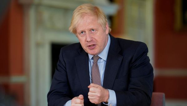 Britain's Prime Minister Boris Johnson speaks during filming of his address to the nation from No 10 Downing Street following the outbreak of the coronavirus disease (COVID-19), London, Britain, May 10, 2020 - Sputnik International