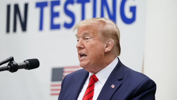 U.S. President Donald Trump speaks during a coronavirus disease (COVID-19) outbreak response briefing in the Rose Garden at the White House in Washington, U.S., May 11, 2020 - Sputnik International
