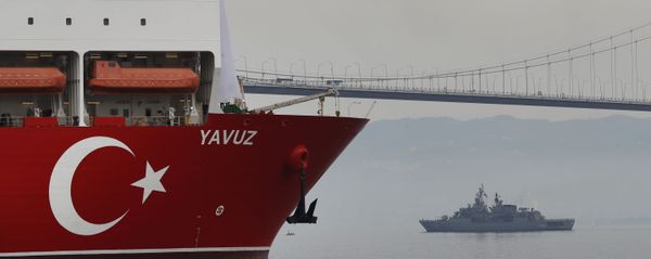 In this Thursday, June 20, 2019 file photo, Turkey's 230-meter (750-foot) drillship 'Yavuz' escorted by a Turkish Navy vessel, crosses the Marmara Sea on its way to the Mediterranean, from the port of Dilovasi, outside Istanbul In this Thursday, June 20, 2019 file photo, Turkey's 230-meter (750-foot) drillship 'Yavuz' escorted by a Turkish Navy vessel, crosses the Marmara Sea on its way to the Mediterranean, from the port of Dilovasi, outside Istanbul - Sputnik International