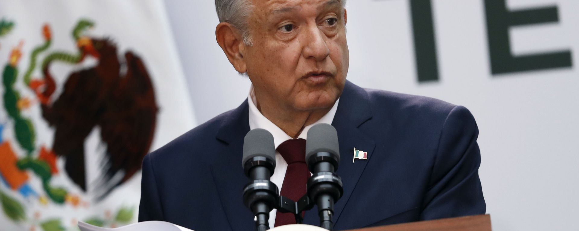 Mexican President Andrés Manuel López Obrador gives his first annual state of the nation address at the National Palace in Mexico City, 1 September 2019 - Sputnik International, 1920, 20.06.2020