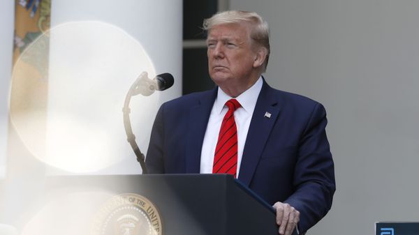 President Donald Trump listens during a briefing about the coronavirus in the Rose Garden of the White House, Monday, May 11, 2020, in Washington - Sputnik International