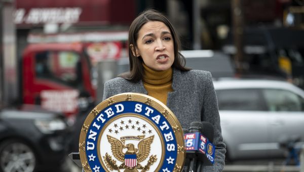 Democratic Congresswoman from New York Alexandria Ocasio-Cortez speaks during a press conference in the Corona neighbourhood of Queens on April 14, 2020 in New York City - Sputnik International