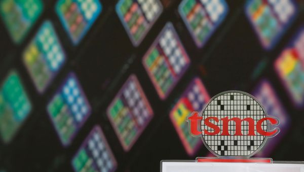 FILE PHOTO: A logo of Taiwan Semiconductor Manufacturing Co (TSMC) is seen at its headquarters in Hsinchu, Taiwan August 31, 2018. Picture taken August 31, 2018 - Sputnik International