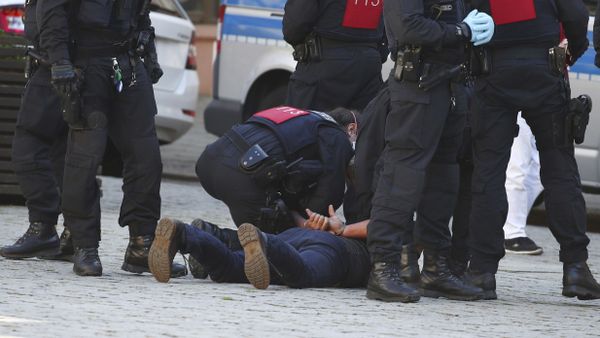 Protester in Gera, Germany - Sputnik International