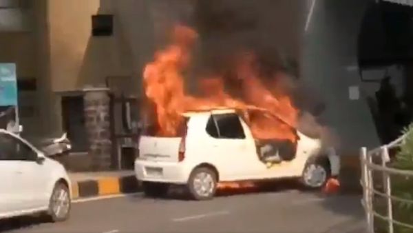 Someone tried to clean the car by spraying the normal sanitizer. And the car burst into flames as soon as it was started! - Sputnik International