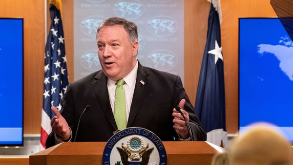 U.S. Secretary of State Mike Pompeo speaks to the media at the State Department in Washington, U.S., May 20, 2020 - Sputnik International