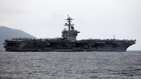 The USS Theodore Roosevelt (CVN-71) is seen while entering into the port in Da Nang, Vietnam, March 5, 2020. - Sputnik International